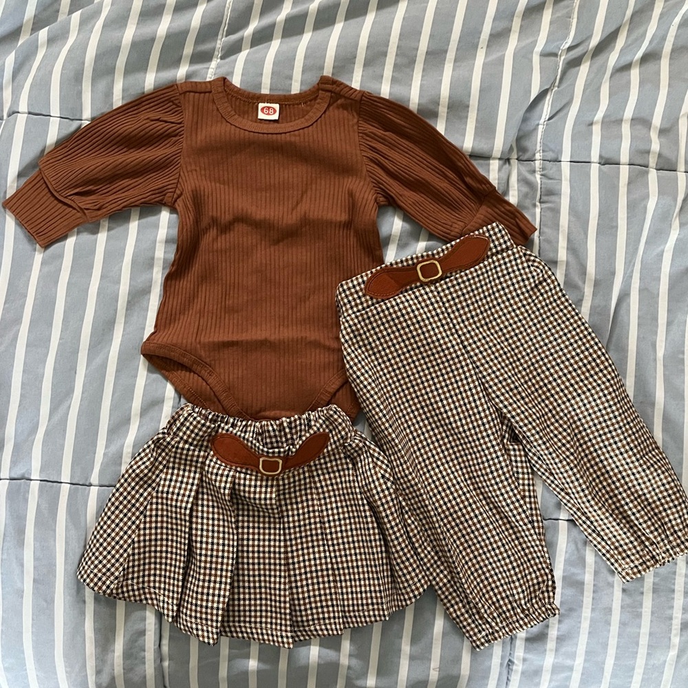Brand New PatPat Skirt/Pants Set 0-3m